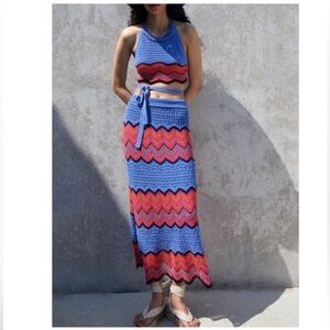 Zara Crochet halter and skirt set